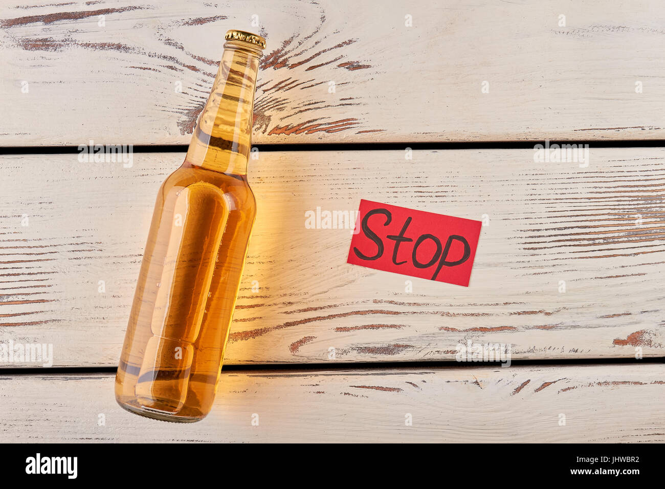 Hopelessness is not reason to drink. Stock Photo
