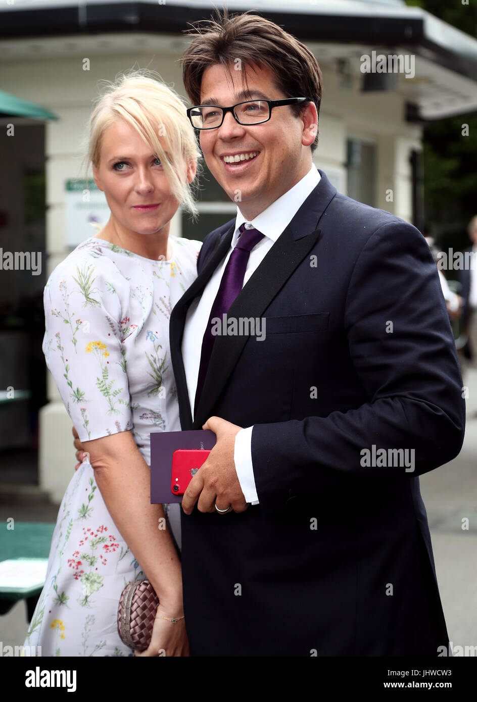 Michael McIntyre and his wife Kitty on day thirteen of the Wimbledon