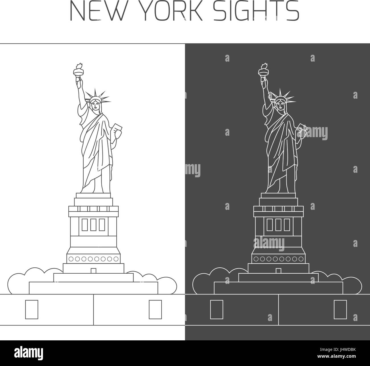 Statue of liberty tour guide Stock Vector Images Alamy