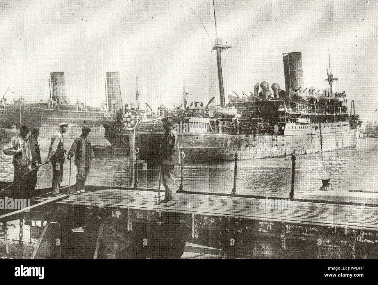 America's vanguard arrives, France, June 25 1917 Stock Photo