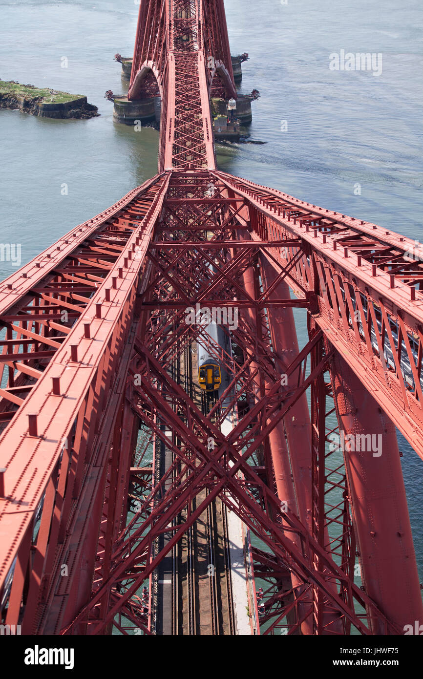 North Queensferry, The Forth Bridge (Fife) view fromthe top of the