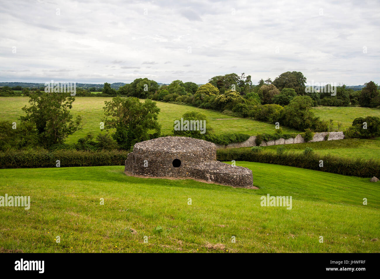 Burial Mounds at Knowth, Meath Ireland Stock Photo