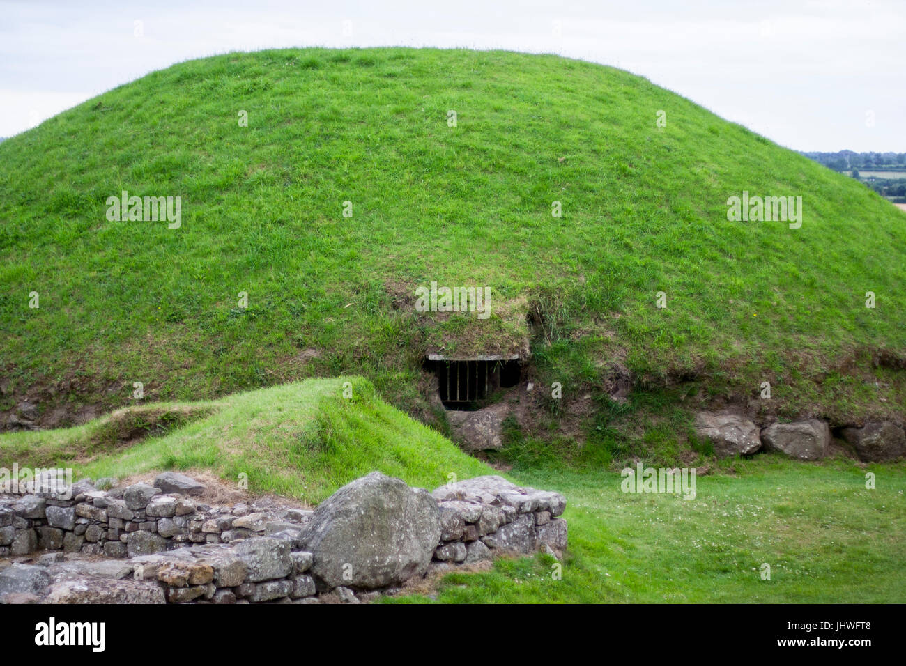 Burial Mounds at Knowth, Meath Ireland Stock Photo