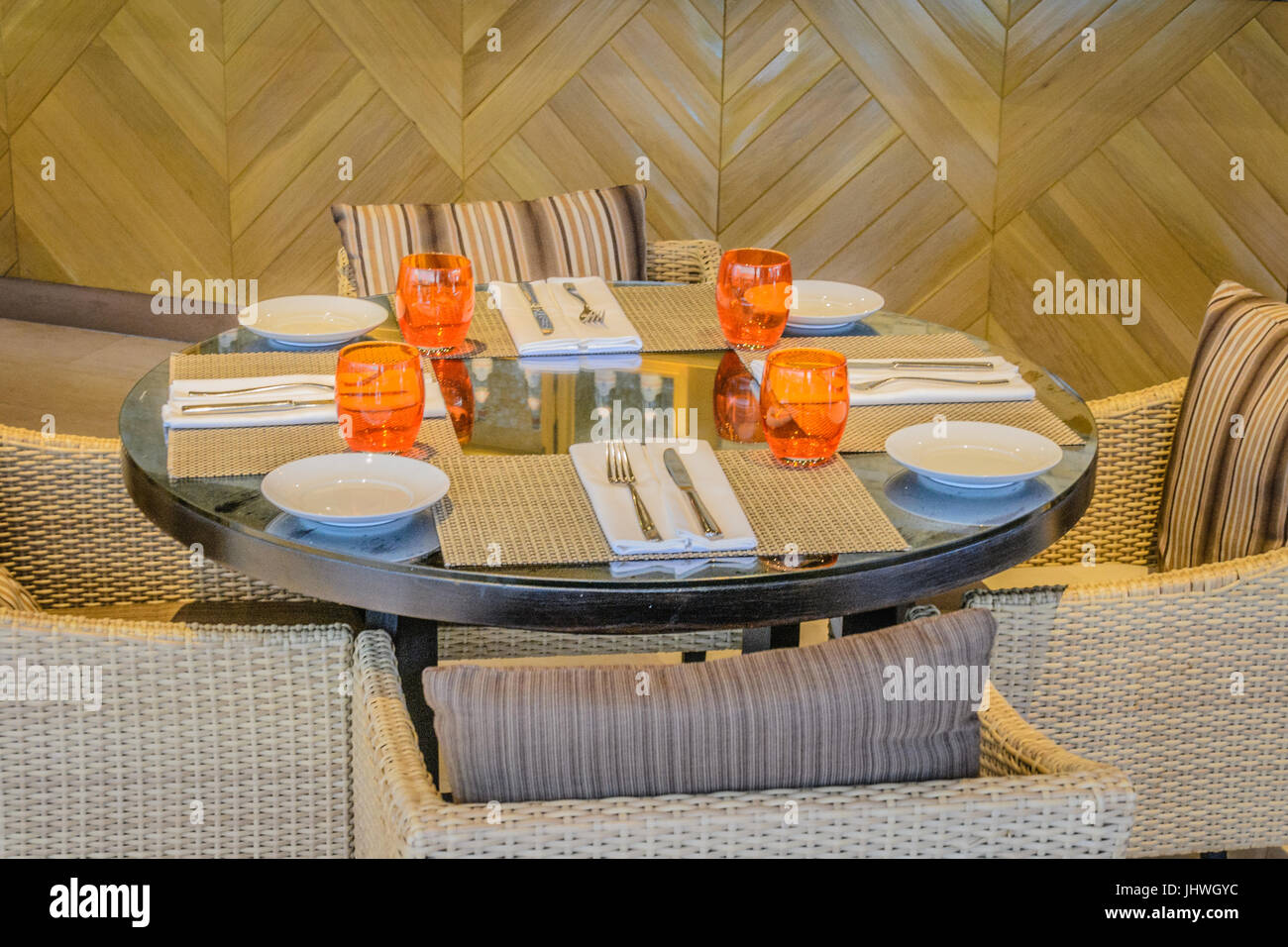 table setting in beautiful Italian restaurant Stock Photo - Alamy