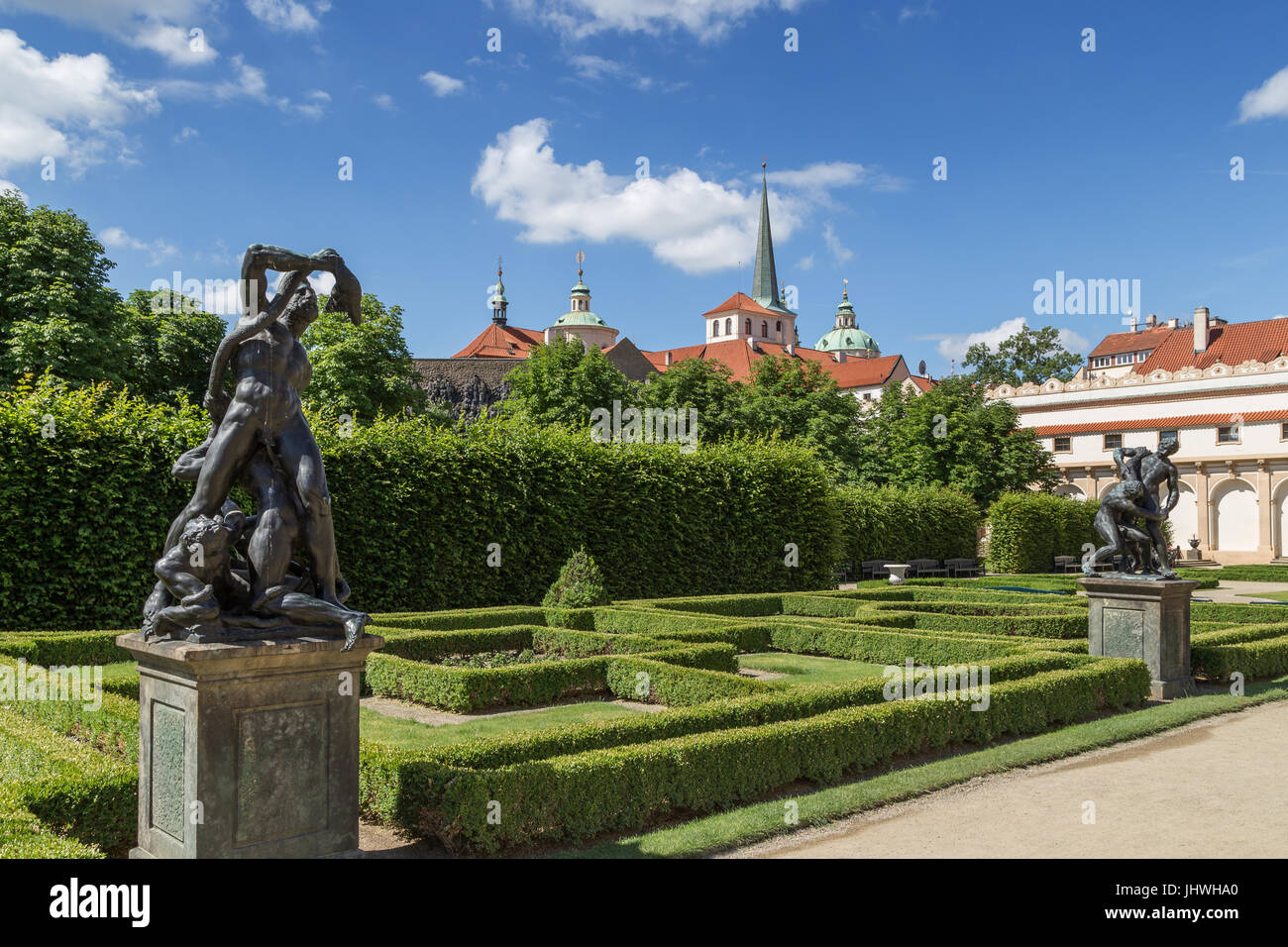 Czech republic baroque wallenstein garden hires stock photography and