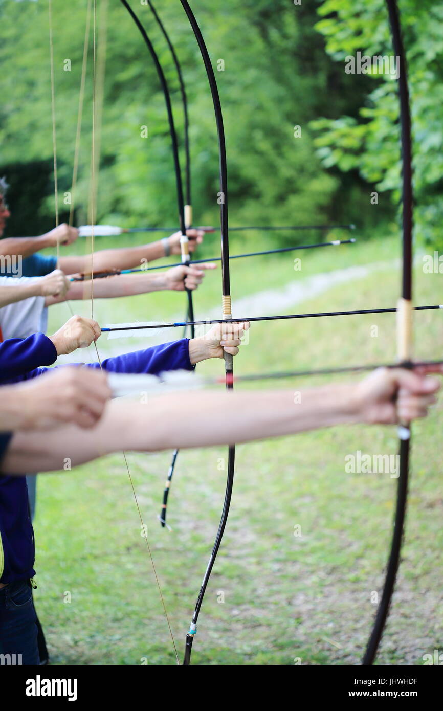 A Group of archer doing japanese Archery Stock Photo Alamy