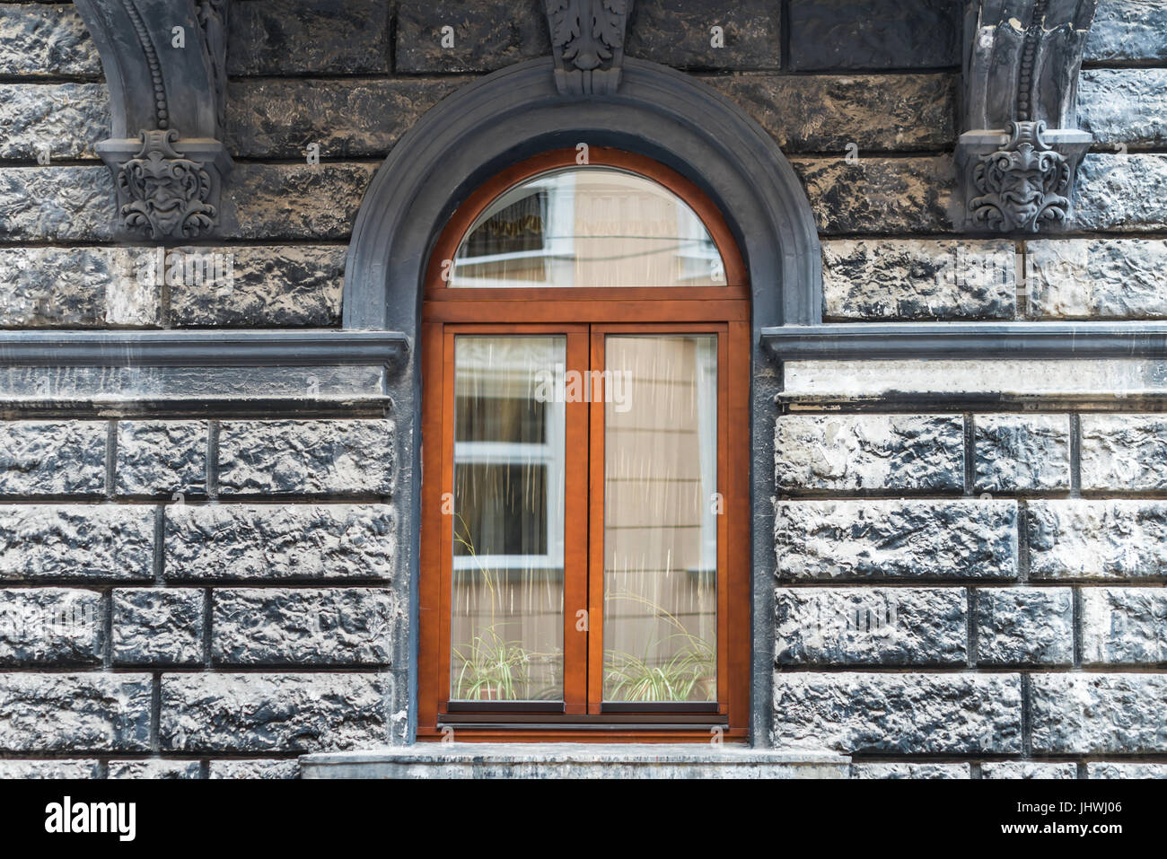 Old window on ancient wall Stock Photo - Alamy