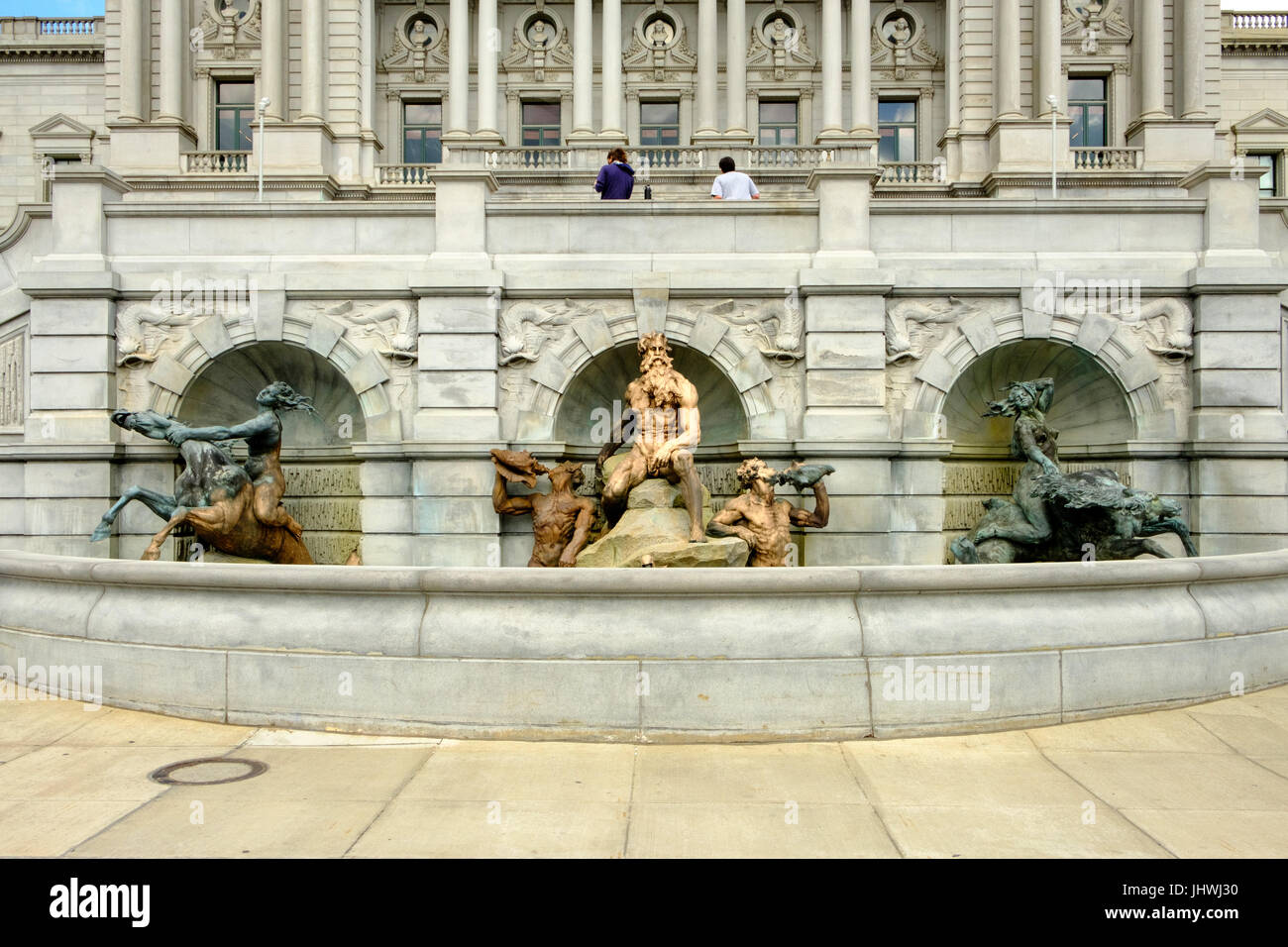 Court of Neptune Fountain, Thomas Jefferson Building, Library of