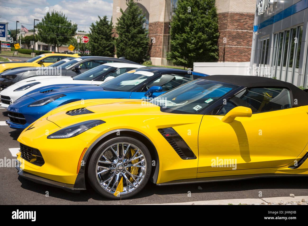 Previously owned Corvettes for sale at a dealership in Paramus, New