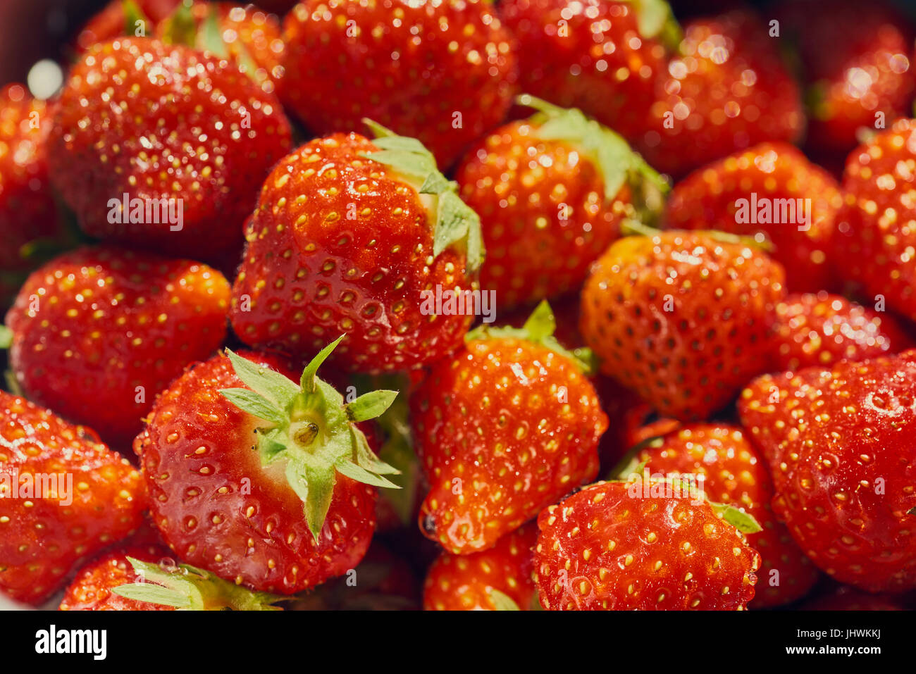 Ripe Strawberries Close Up Stock Photo - Alamy