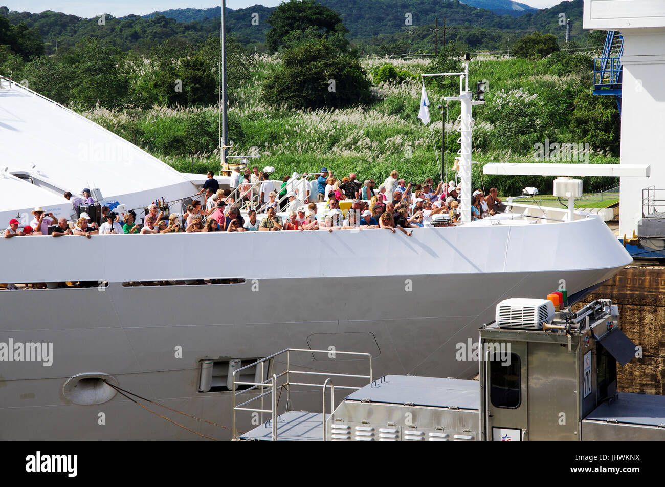Norwegian Star Cruise ship in the Panama Canal Stock Photo - Alamy