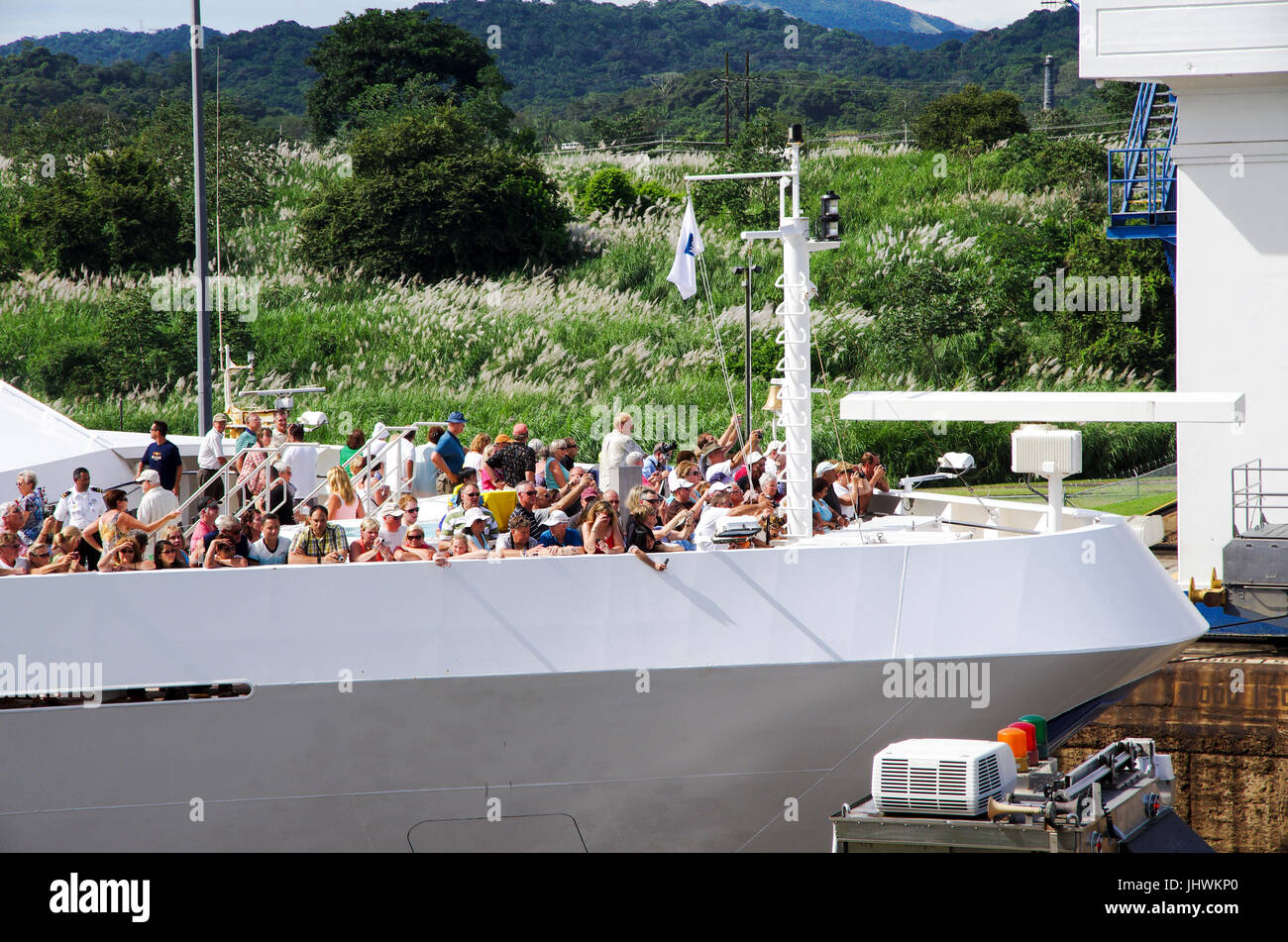 Norwegian Star Cruise ship in the Panama Canal Stock Photo - Alamy