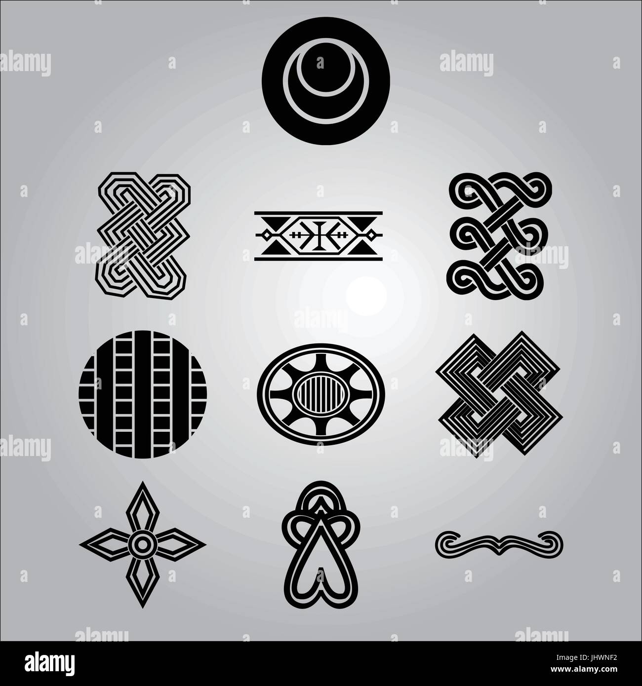 African national symbols and ornaments Stock Vector