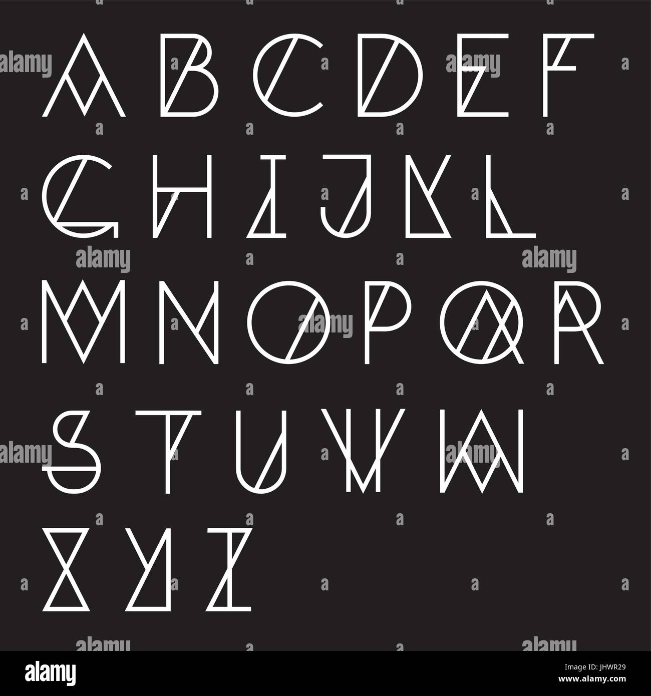 Modern geometric alphabet Stock Vector Image & Art - Alamy