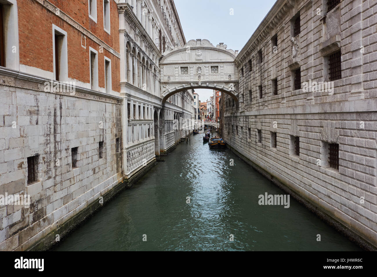 Bridge of Sighs and Canal. Venice. Italy. 2017 Stock Photo
