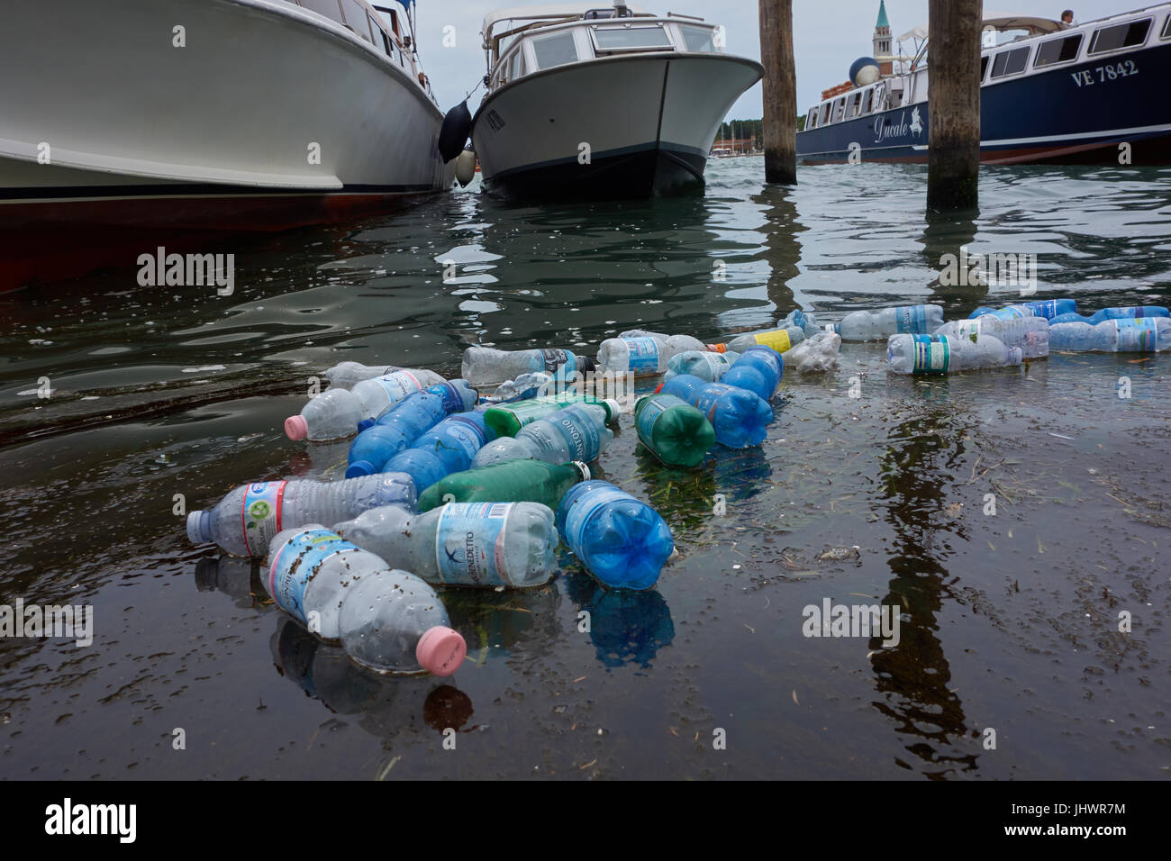Discarded plastic bottles venice hires stock photography and images