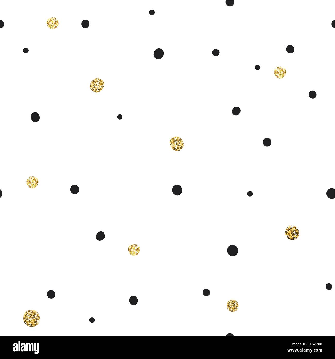 Abstract Seamless Pattern on White Background with Black and Golden ...