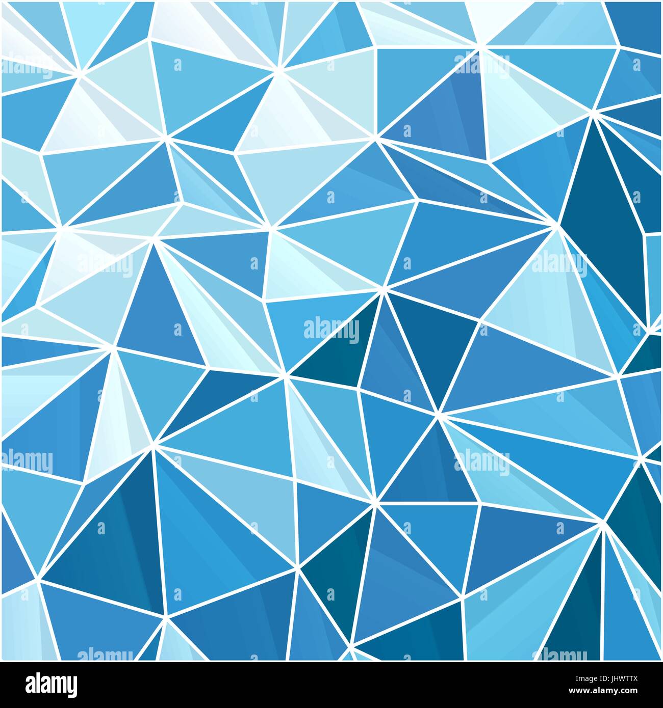 Abstract Blue Geometric Background. Composed from triangle shapes Stock Vector