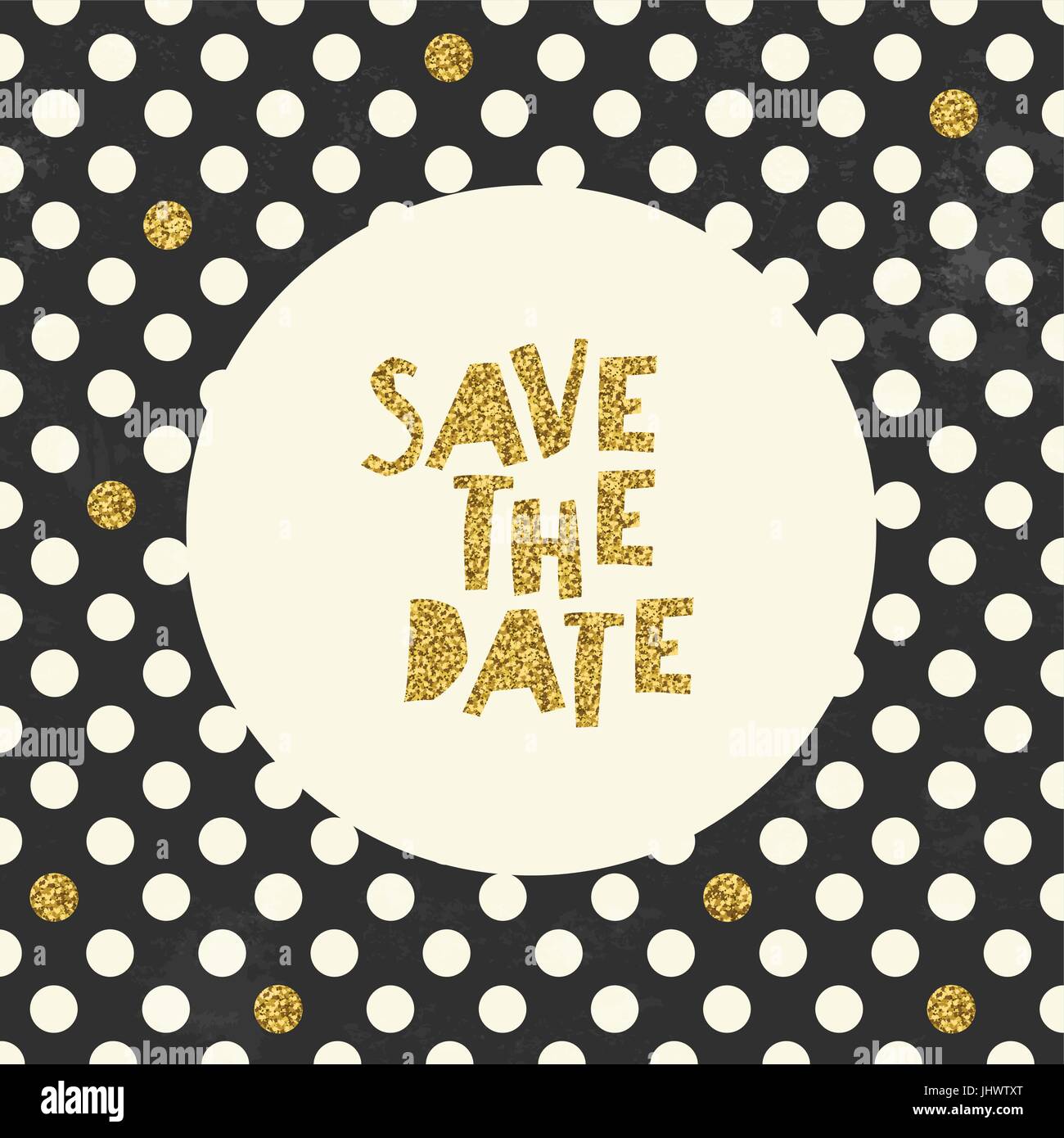 Polka Dot Vintage Card Template Stock Vector Image &amp; Art - Alamy