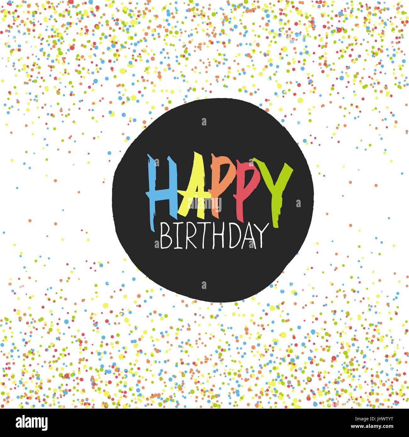 Colorful confetti message Stock Vector Images - Alamy