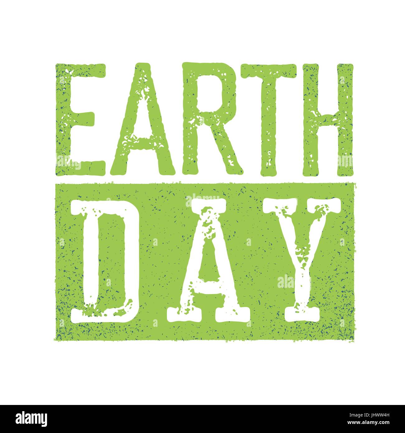 Earth Day Logo. Grunge texture in separate layer. Stock Vector