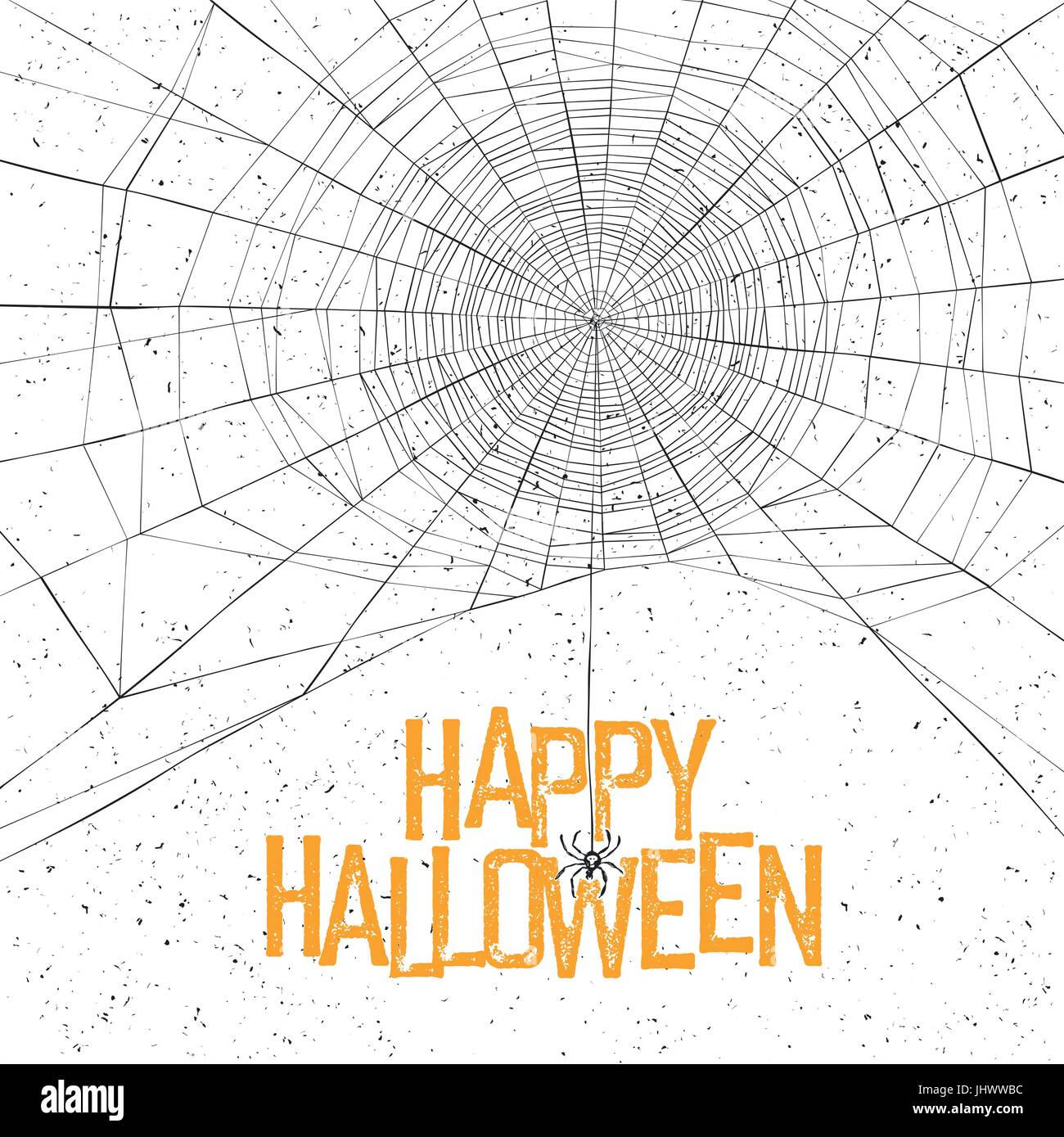 Halloween background with spider web and text Stock Vector Image & Art ...