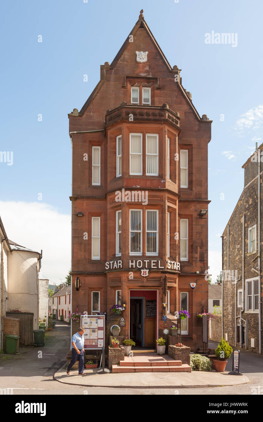 The Star Hotel, Moffat, Dumfries and Galloway Scotland narrowest hotel in the world Stock Photo