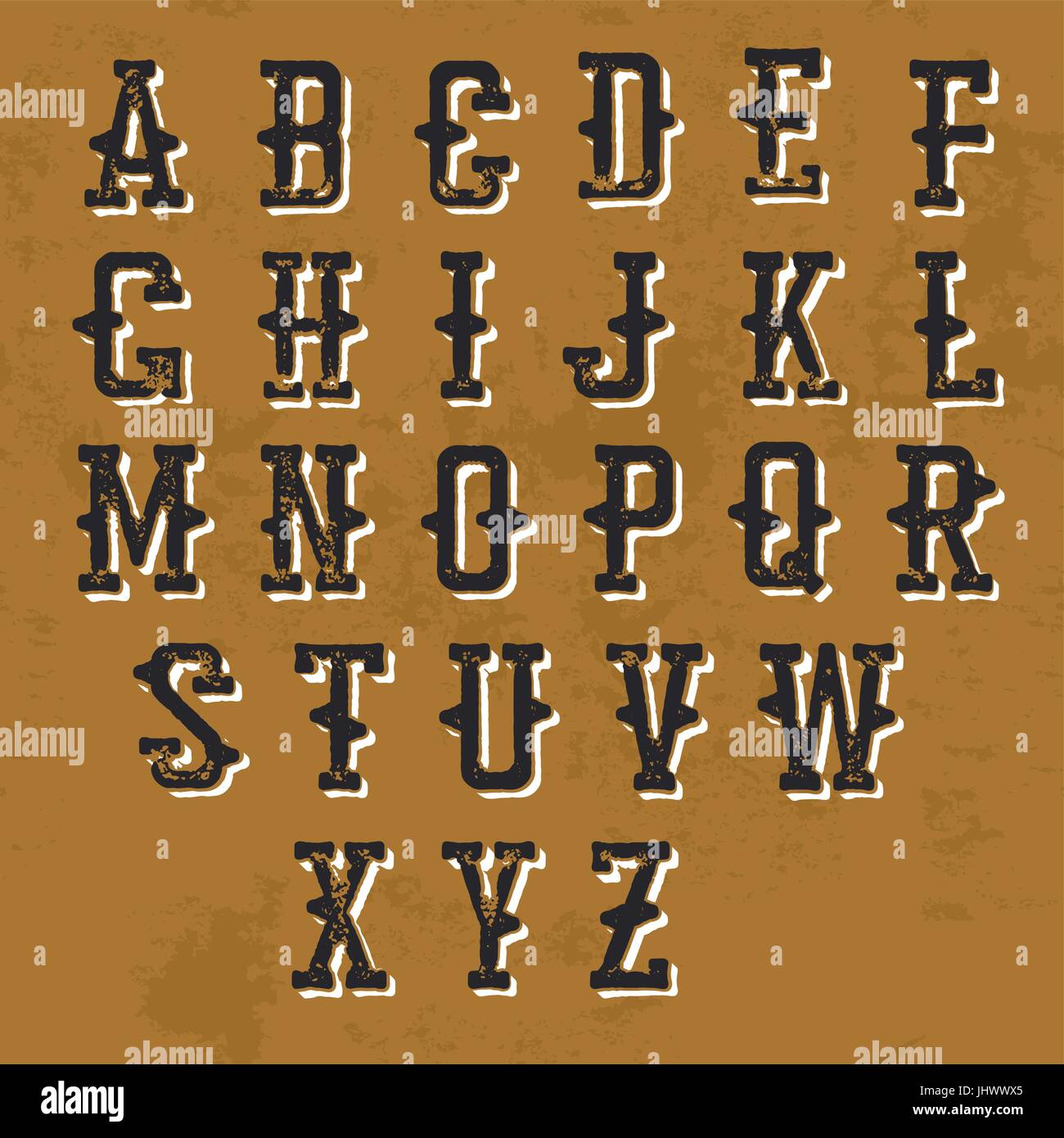 Download Vintage Grunge Alphabet Decorative Display Font For Vintage Labels Stock Vector Image Art Alamy PSD Mockup Templates