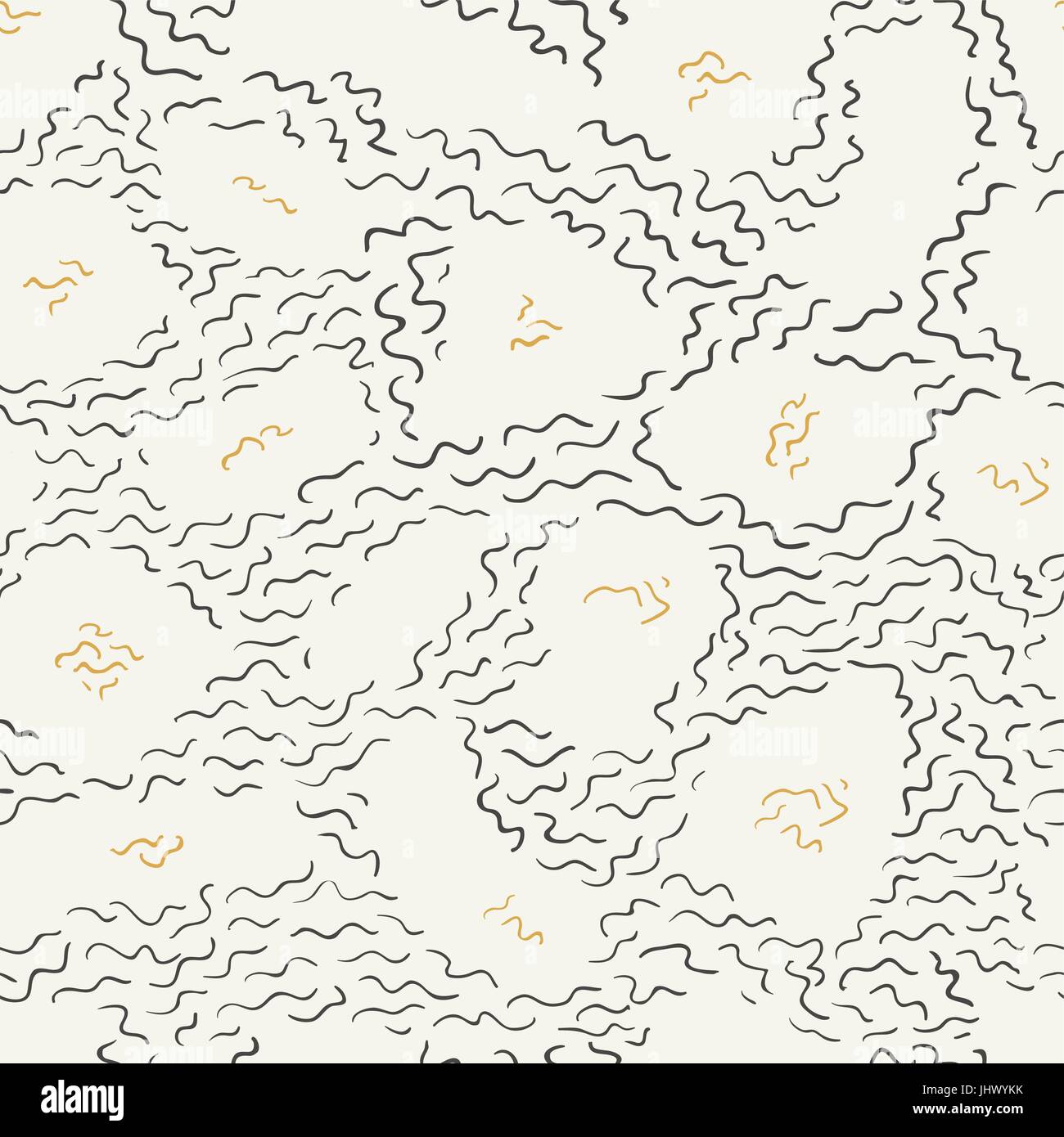 Doodle line seamless pattern background. Pattern from black hand drawn ...