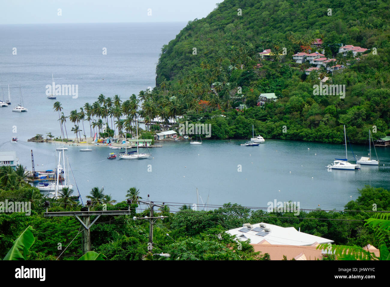 Marigot Bay, St. Lucia, Windward Isles, West Indies, Caribbean Stock Photo