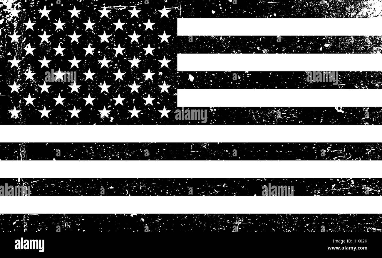 Download Grunge monochrome United States of America flag. Black and ...