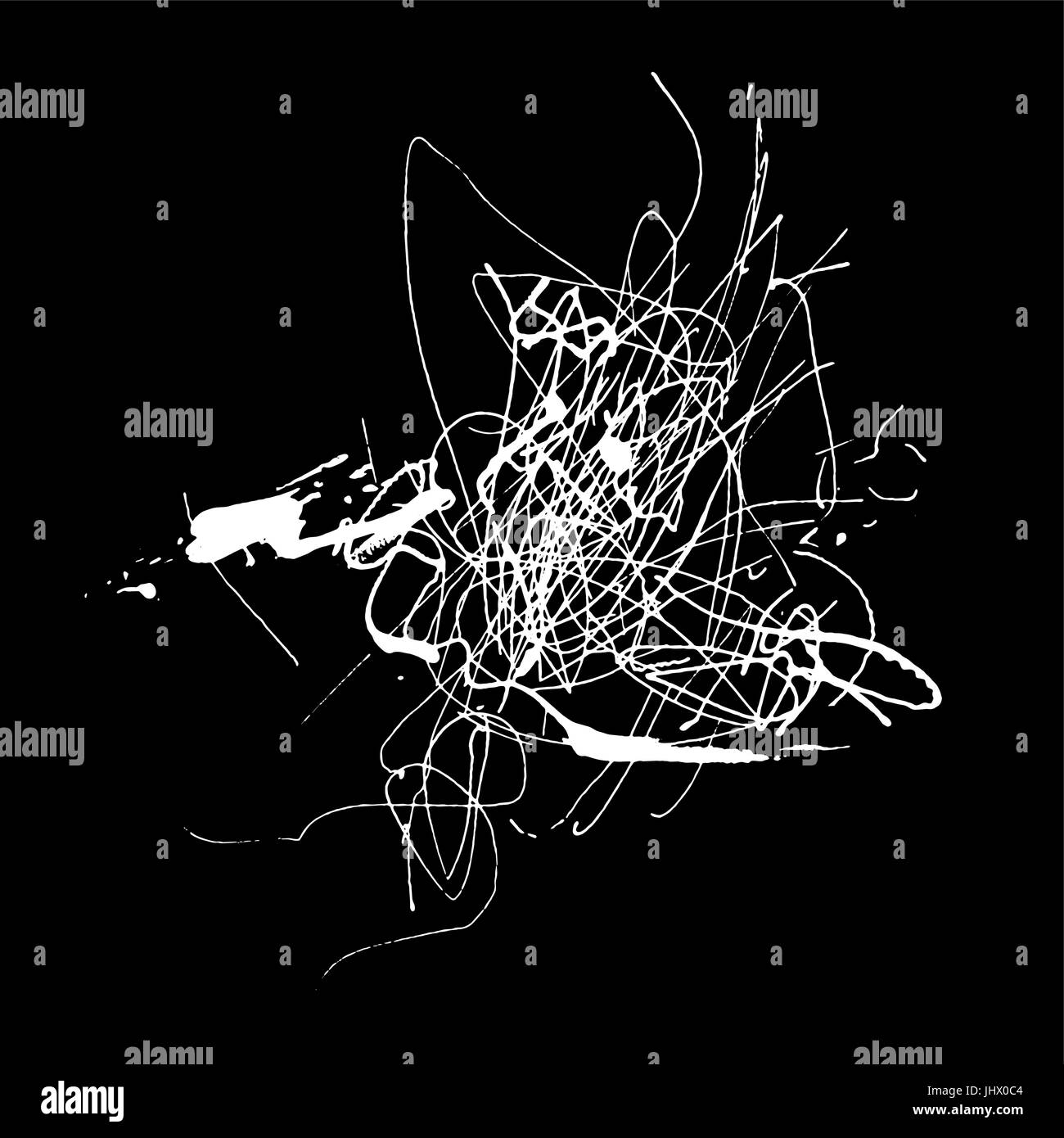 White paint splash. Distressed overlay element. Vector Stock Vector