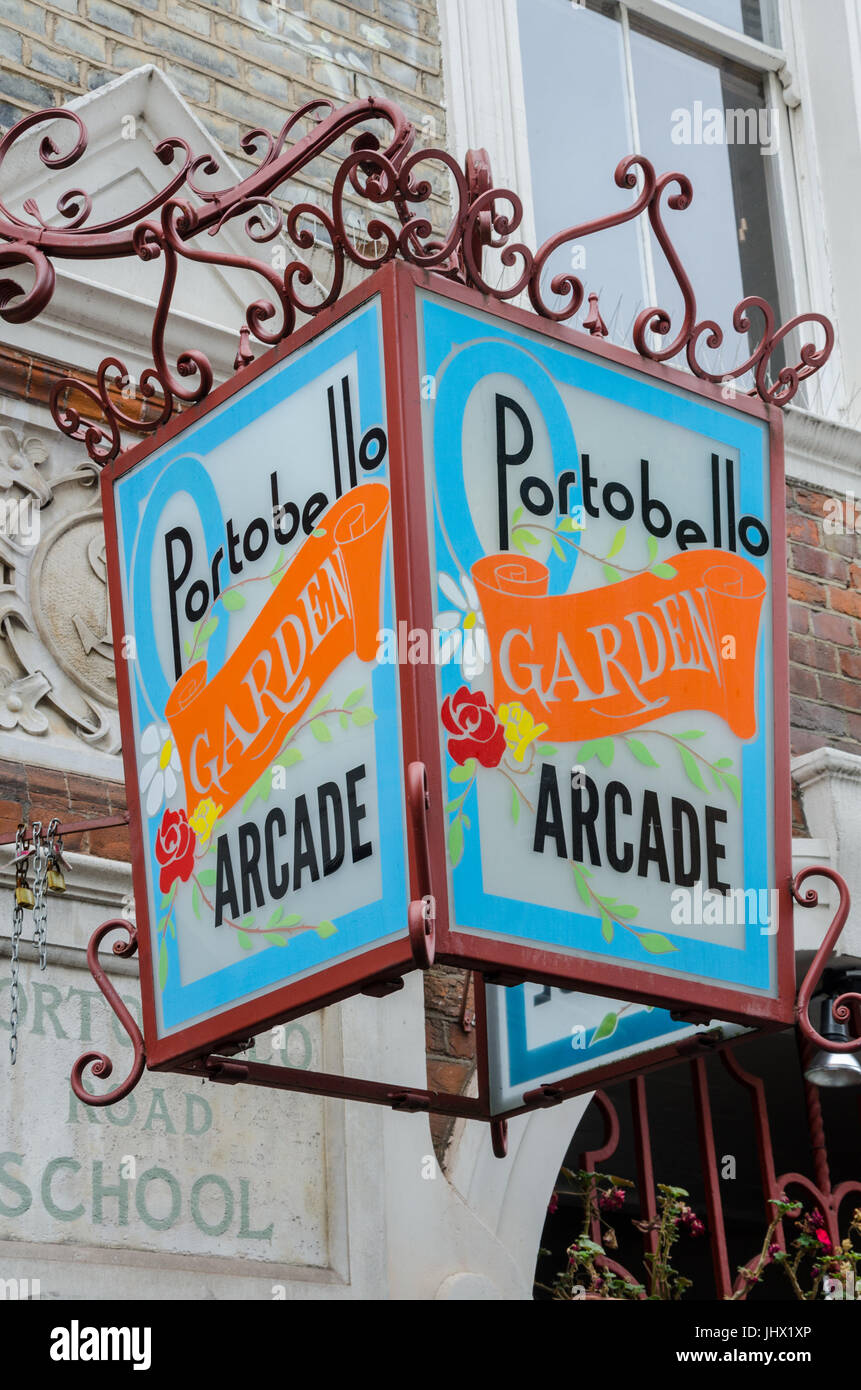 Portobello Garden Arcade Stock Photo