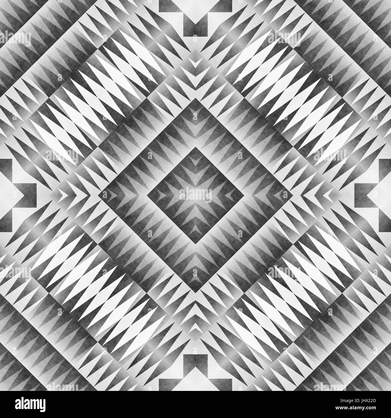 Monochrome Tribal Seamless Pattern. Aztec Style Abstract Geometric Art ...