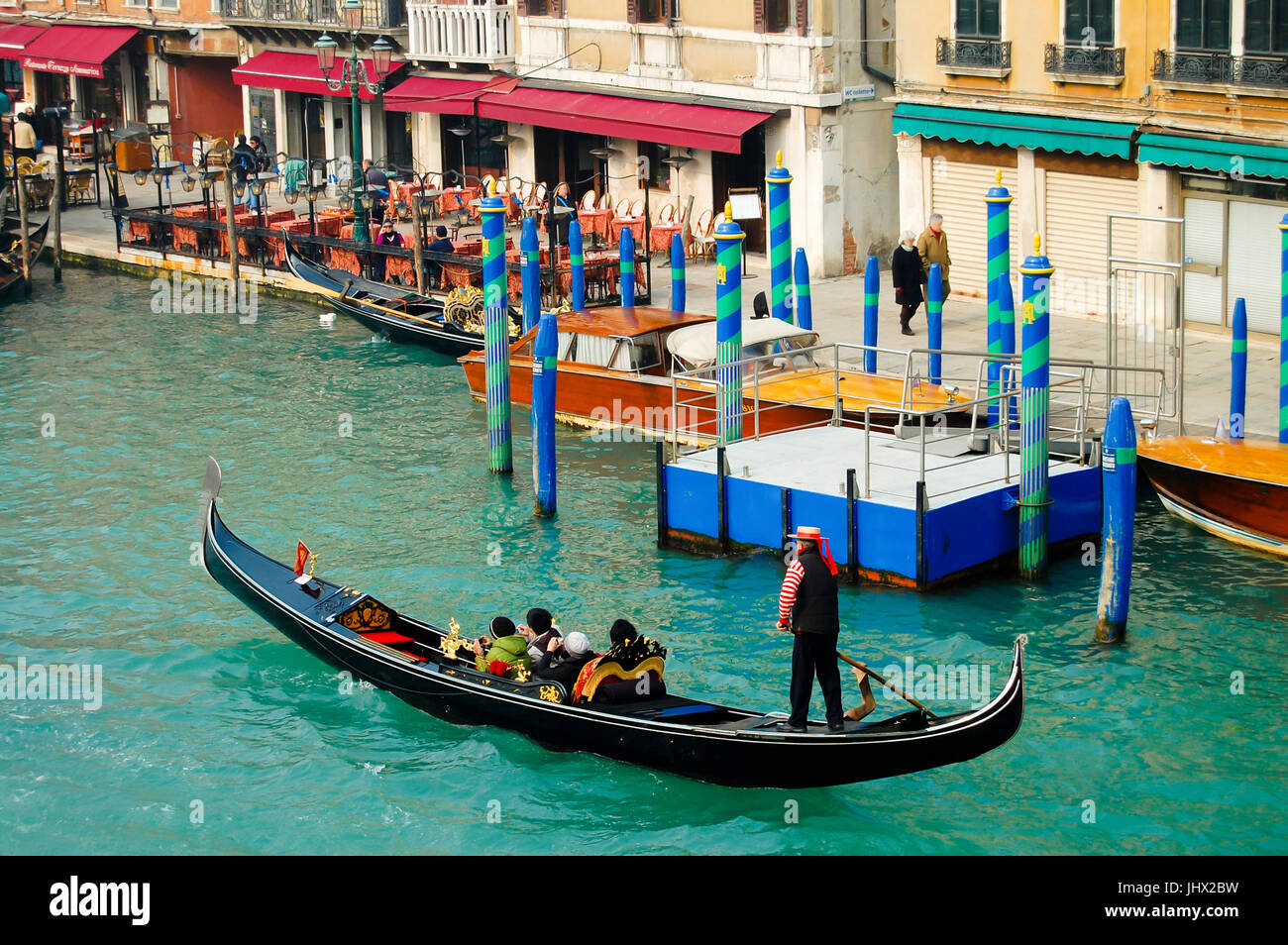 Gondola in Grand Canal - Venice - Italy Stock Photo - Alamy