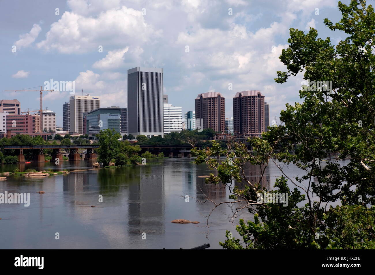 Skyline From James River Richmond, Virginia Stock Photo Alamy