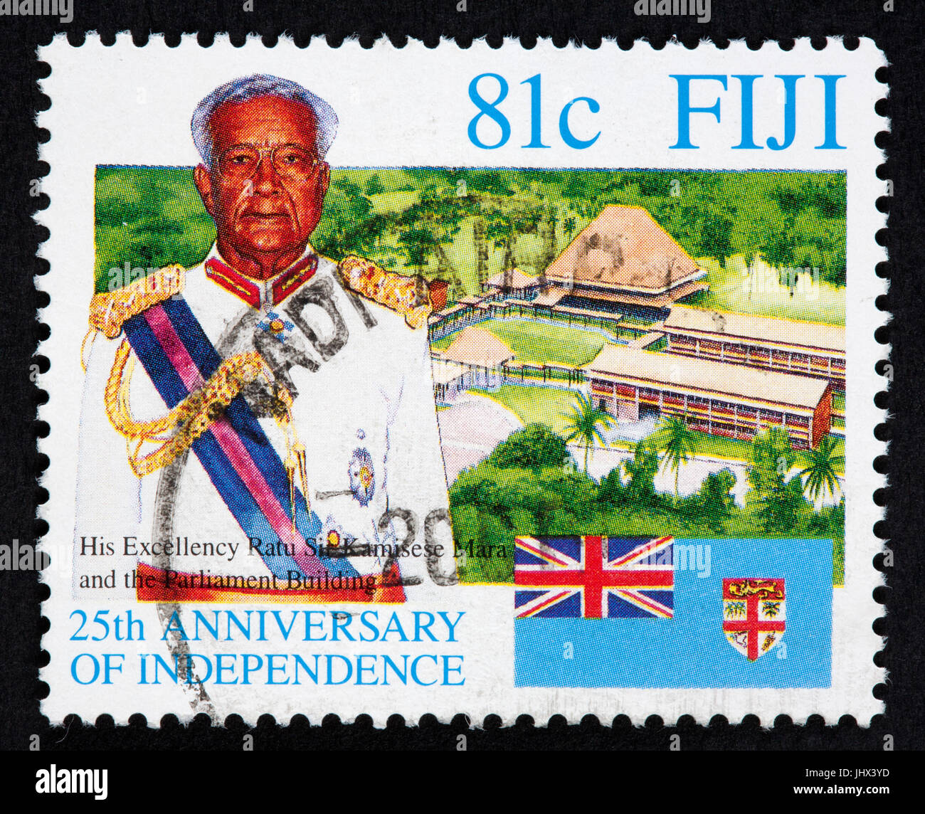 Fijian postage stamp Stock Photo Alamy