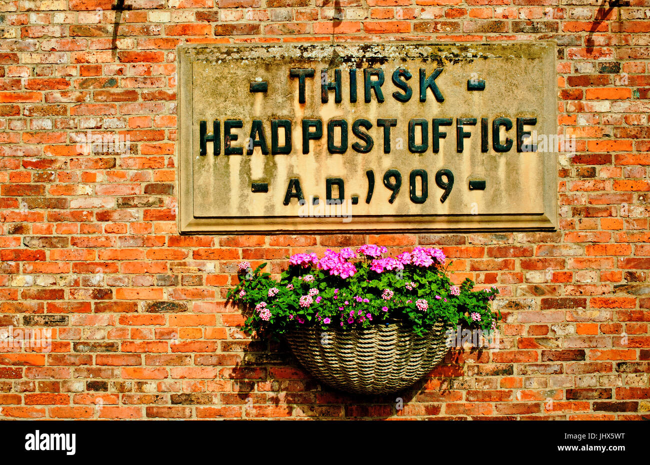 Head Post Office sign Thirsk, North Yorkshire Stock Photo Alamy