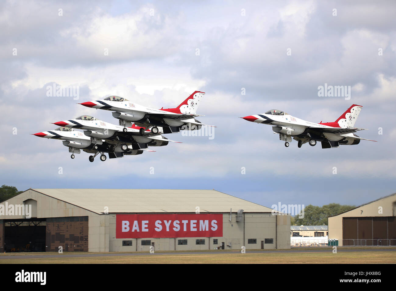 RAF Fairford, UK. 16th July, 2017. Visitors watched the US Air Force ...