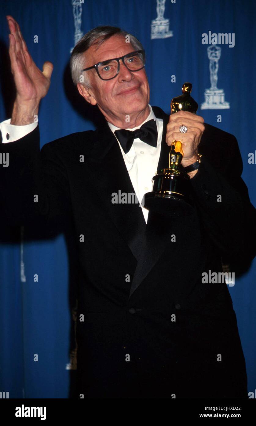 July 16, 2017: File: MARTIN LANDAU (June 20, 1928 to July 15, 2017) was an American film and television actor. His performance in the supporting role of Bela Lugosi in Ed Wood (1994) earned him an Academy Award, a Screen Actors Guild Award and a Golden Globe Award. He continued to perform in film and TV and headed the Hollywood branch of the Actors Studio until his death in 2017. Pictured: Martin Landau Academy Awards. 1995. Credit: Globe Photos/ZUMAPRESS.com/Alamy Live News Stock Photo