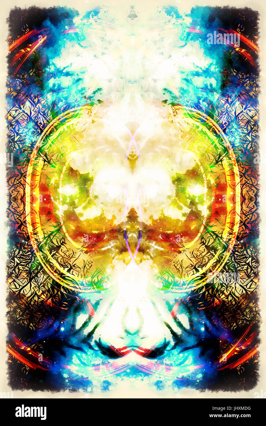 background pattern with filigrane fractal effect structure and circular ...