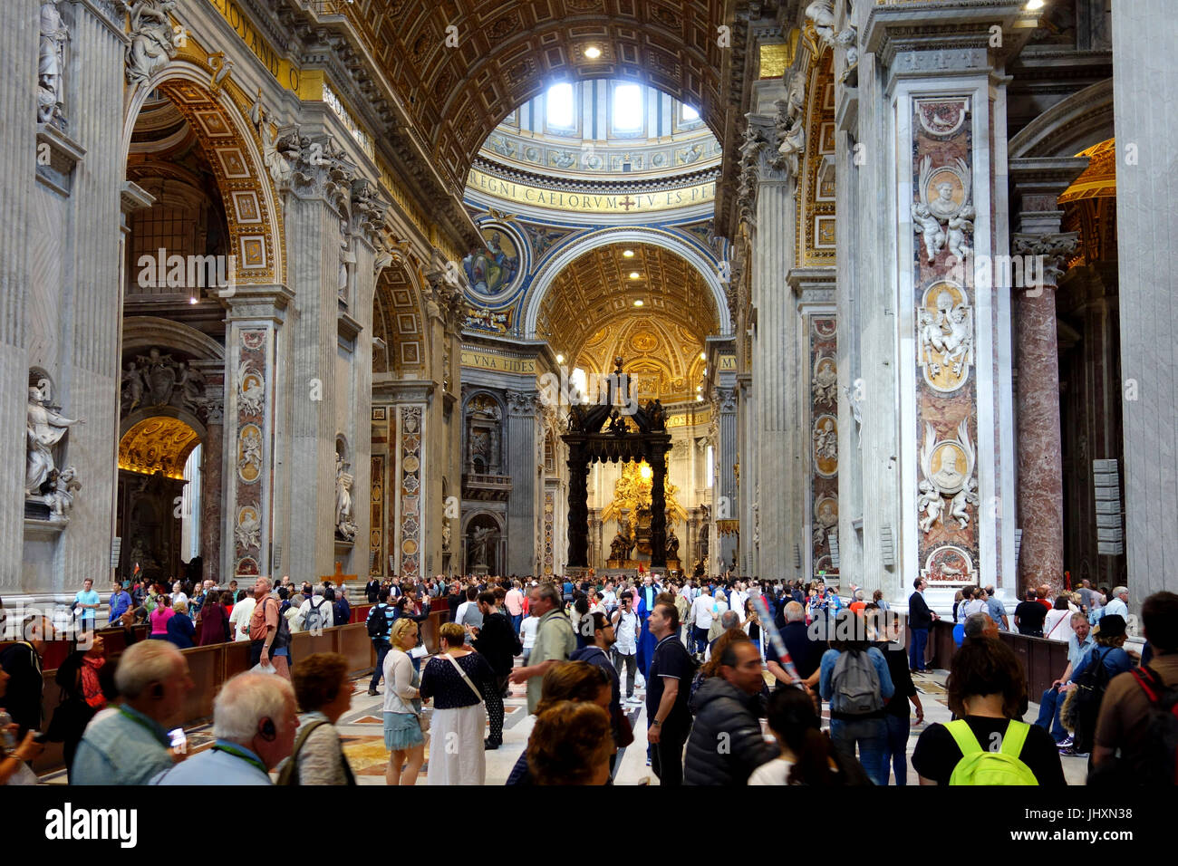 Interior, St Peter's Basilica, Rome, Italy Stock Photo