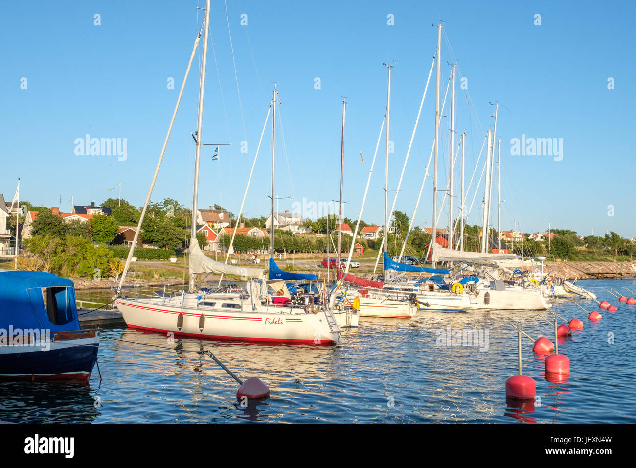 Sandvik harbor on Swedish Baltic sea island Öland. Öland is a popular