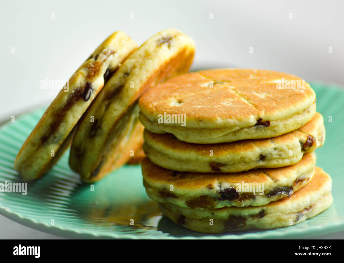 Welsh cakes, stacked Stock Photo