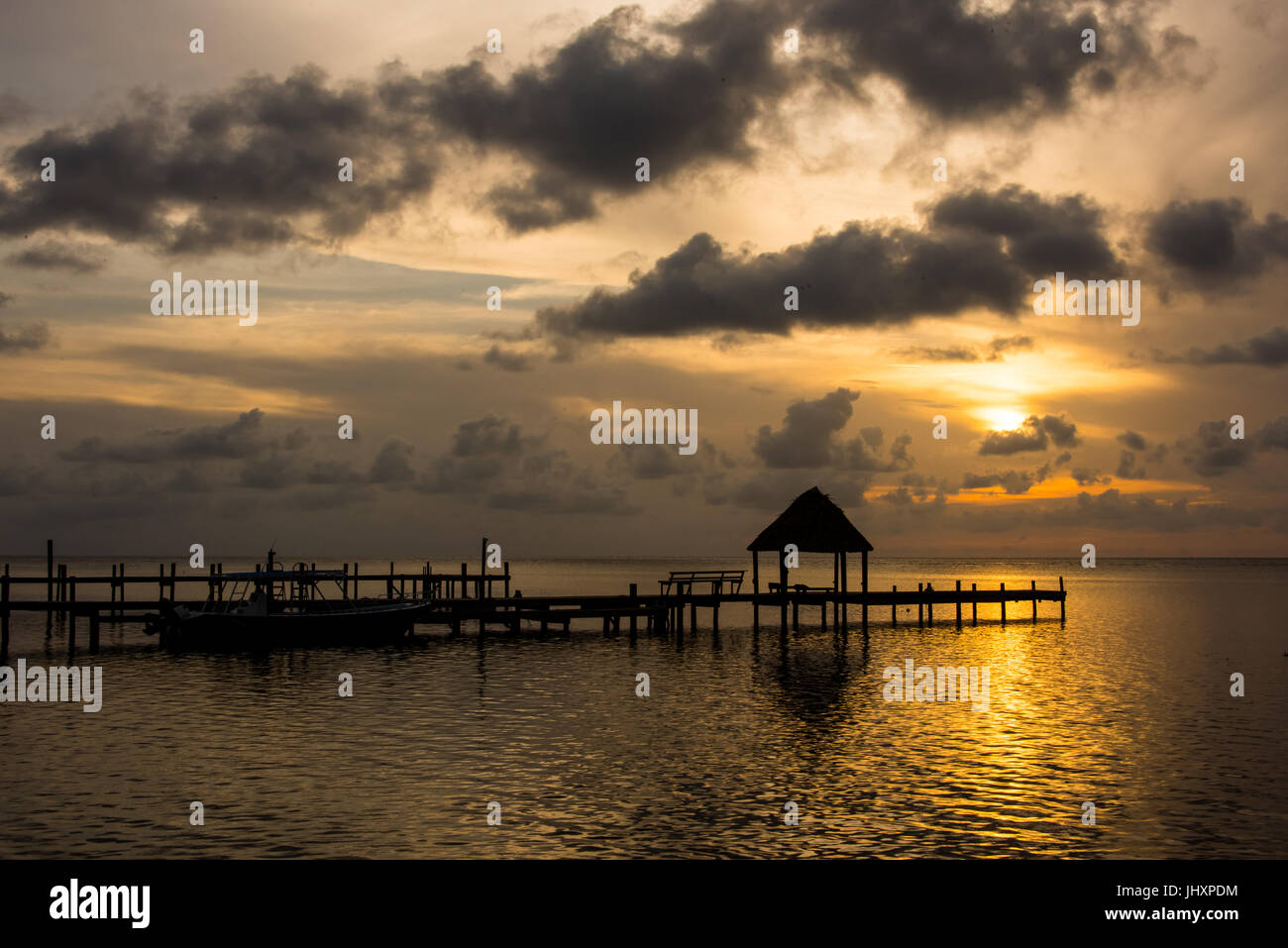 Caribbean Sunset/Seascape Stock Photo