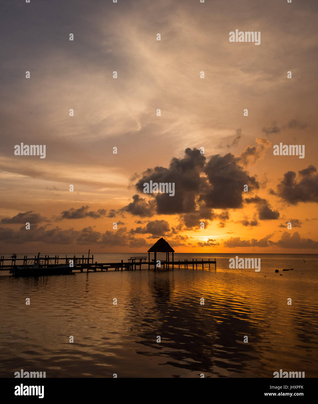 Caribbean Sunset/Seascape Stock Photo