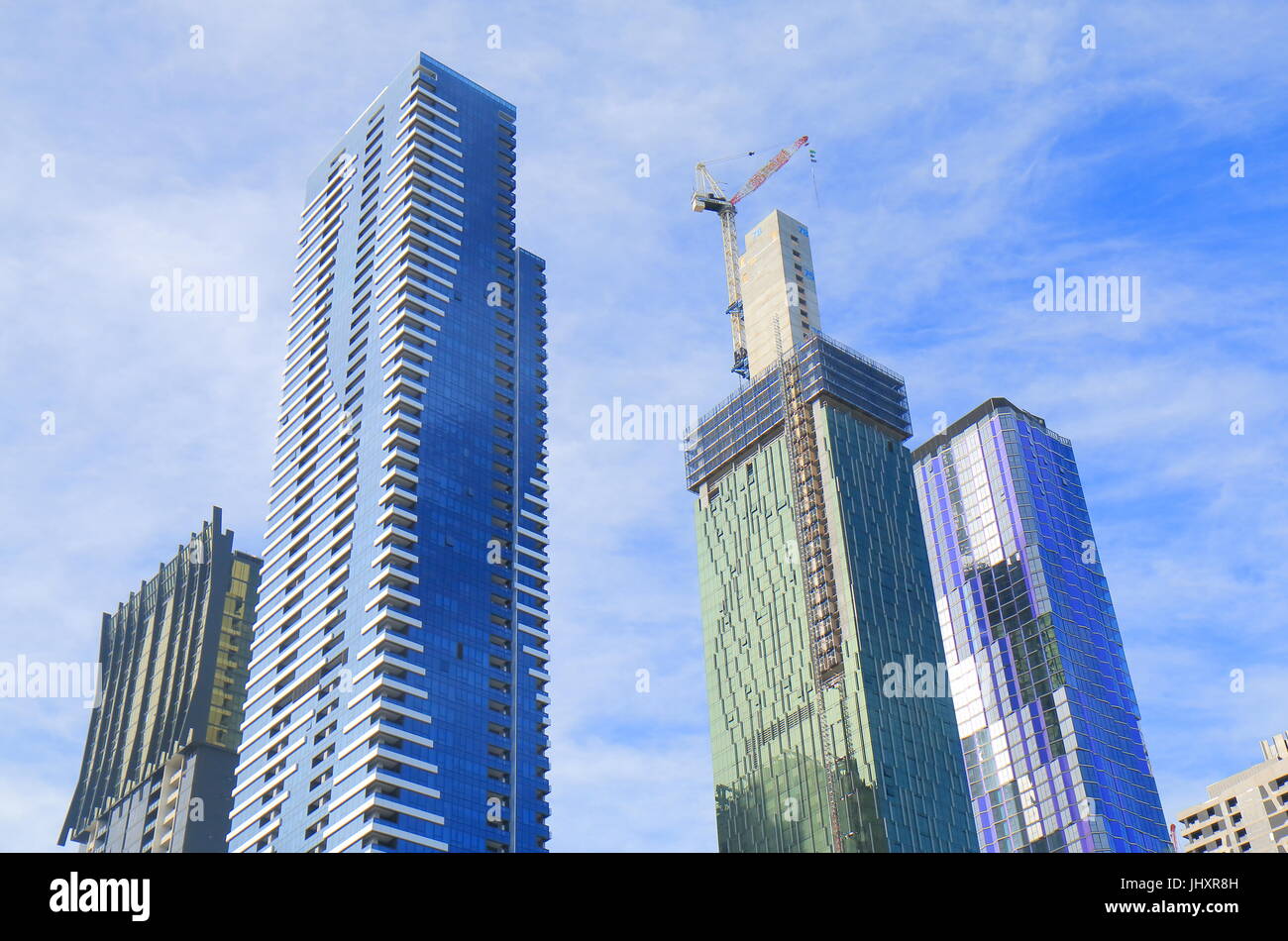Residential apartment building in downtown Melbourne Australia Stock