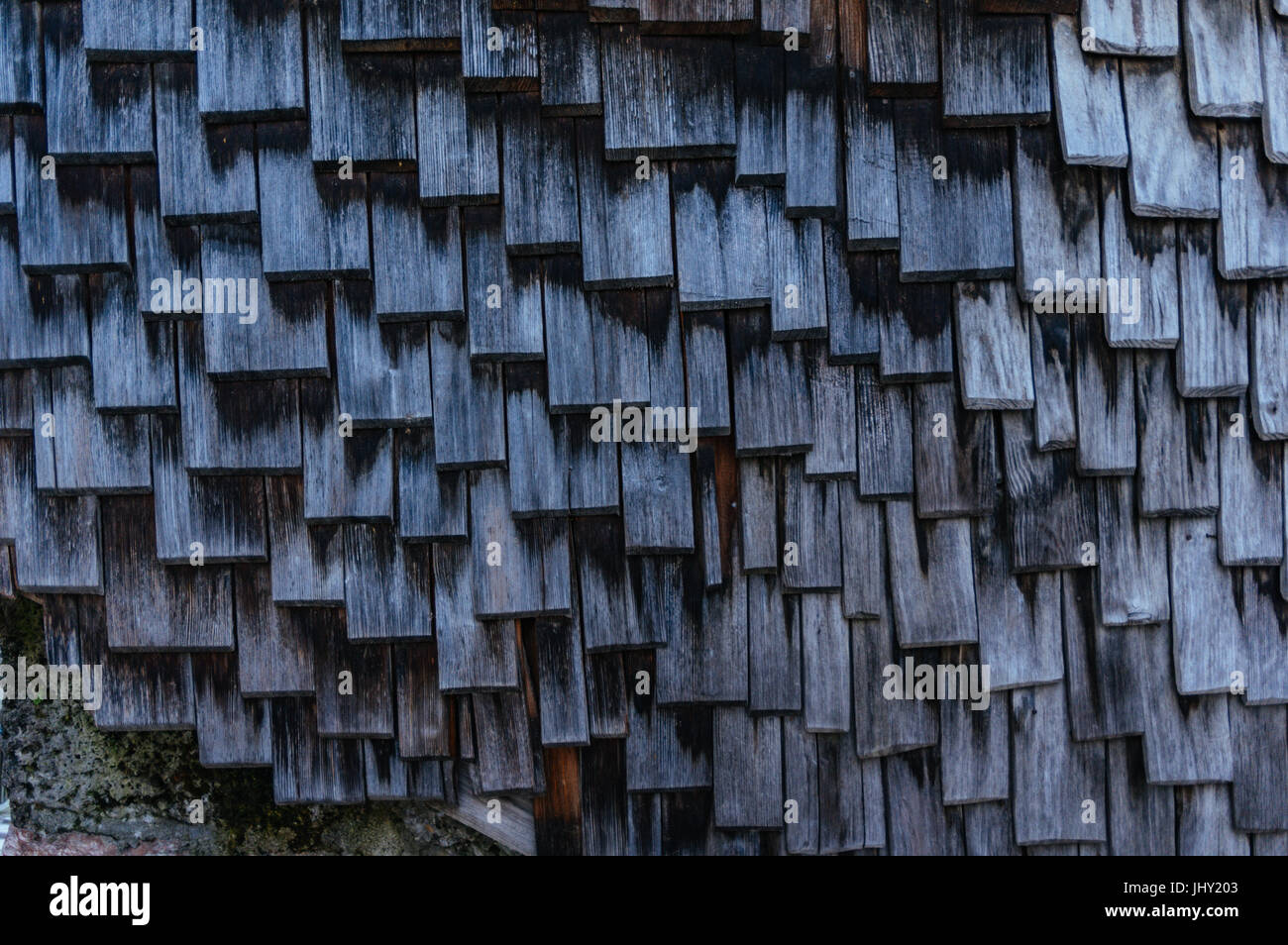 wooden shingles Stock Photo