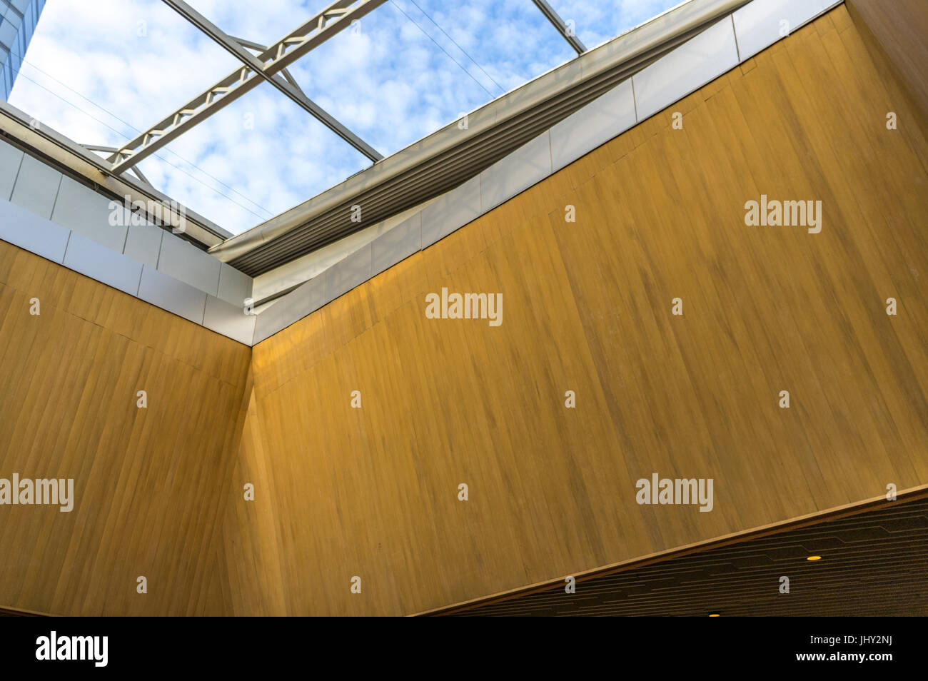 public building design feature with skylight Stock Photo
