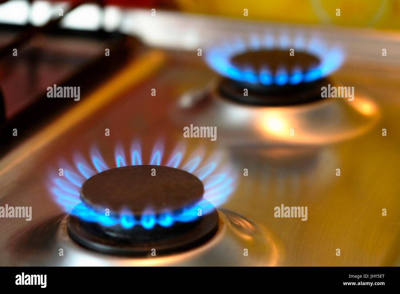 Gas flame, Gasflamme Stock Photo
